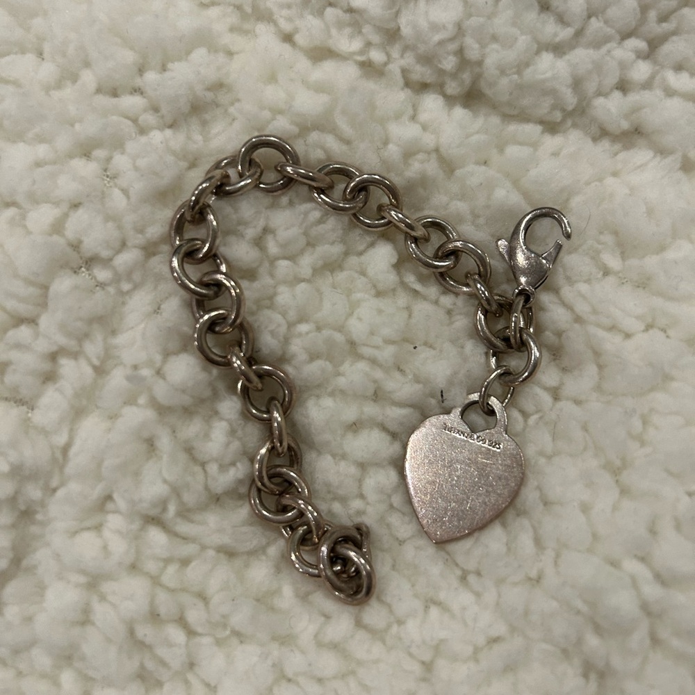 Tiffany & Co. Silver Heart Charm Bracelet